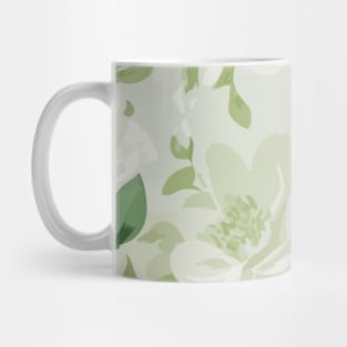 White  Lily Pattern Mug